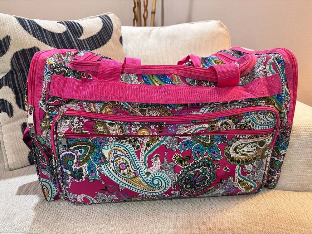 World Traveler 21-Inch Pink Paisley Duffel Bag